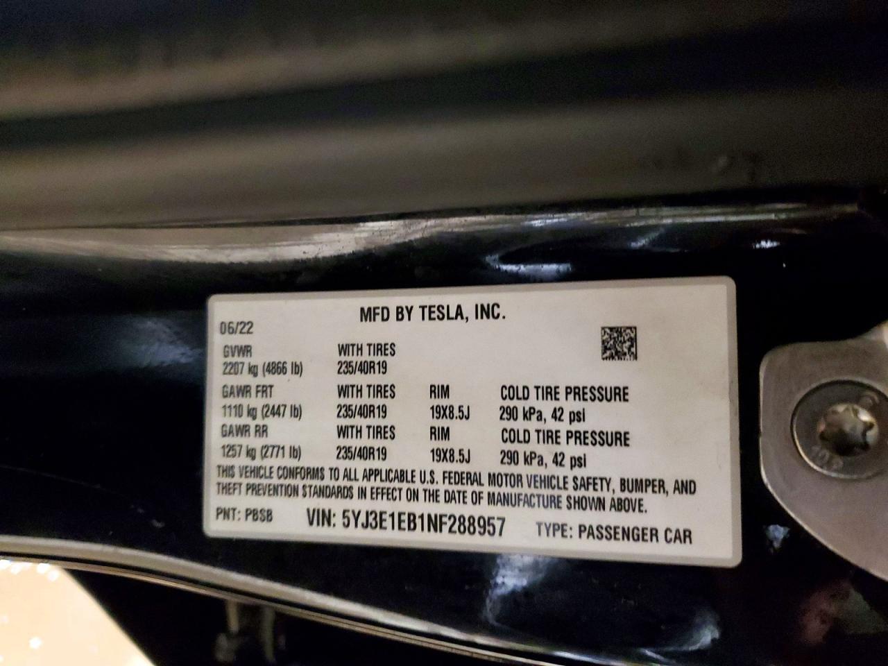 2022 Tesla Model 3