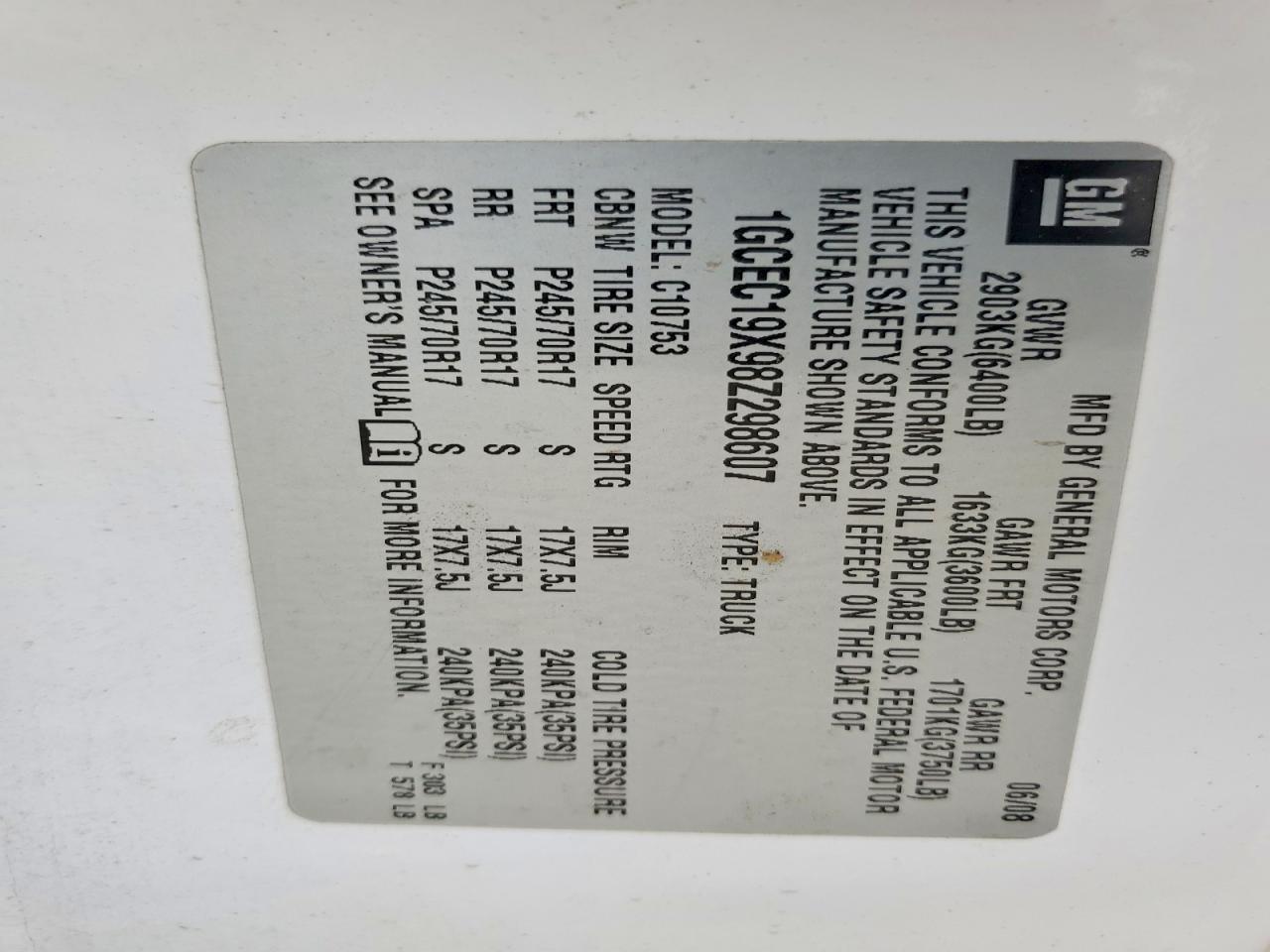 2008 Chev Silverado C1500