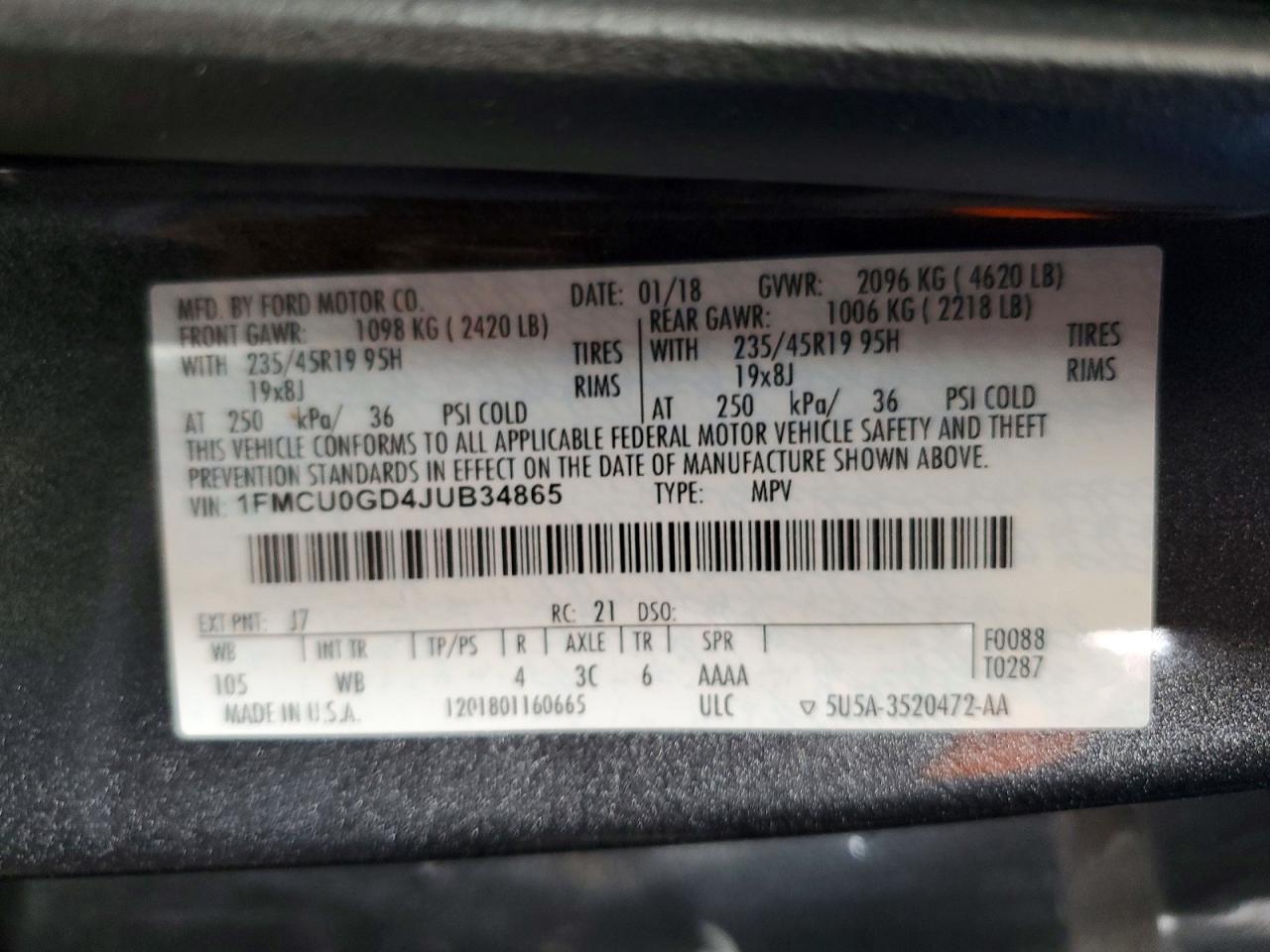 2018 Ford Escape se