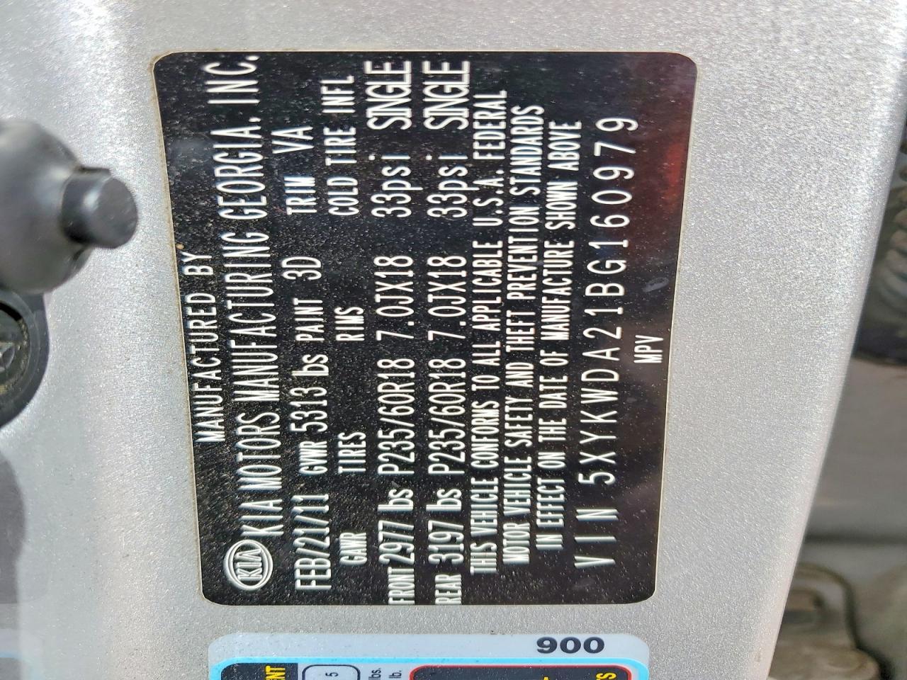 2011 KIA Sorento sx