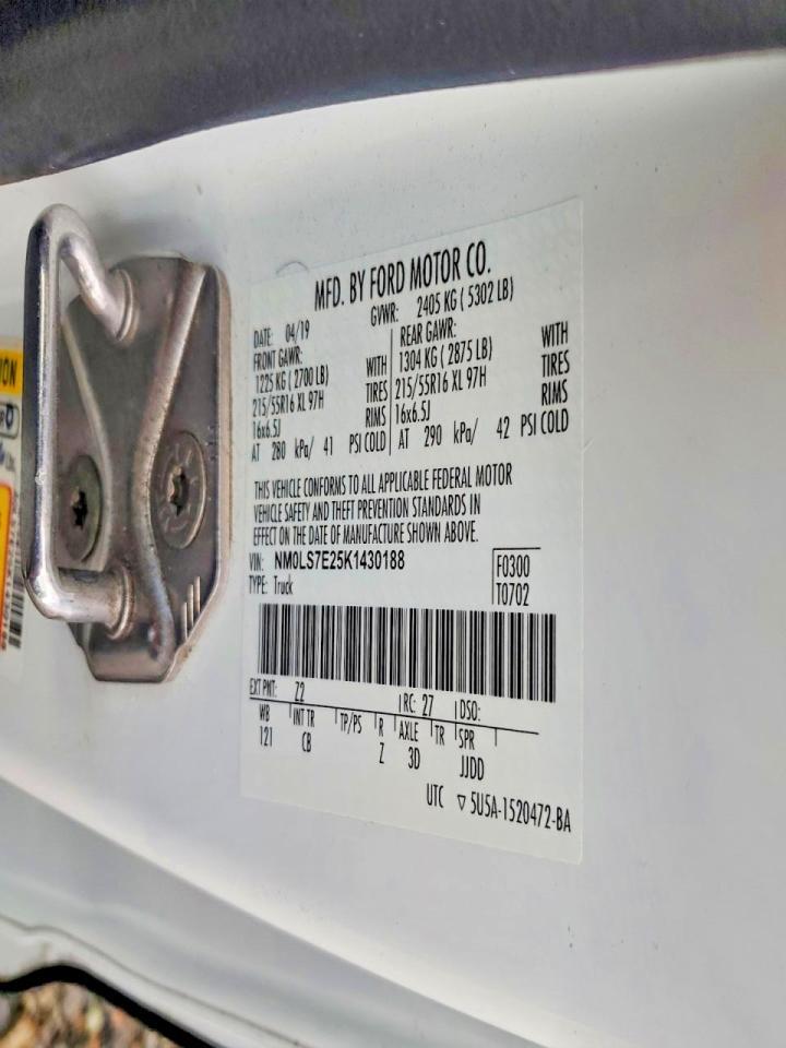 2019 Ford Transit Connect XL Utility / Service Van