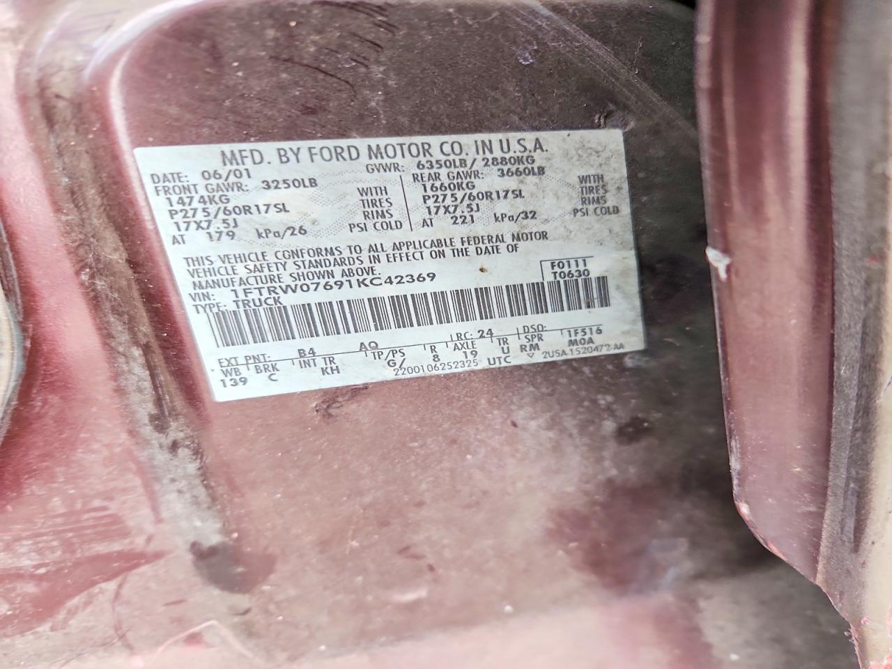 2001 Ford F150 Supercrew