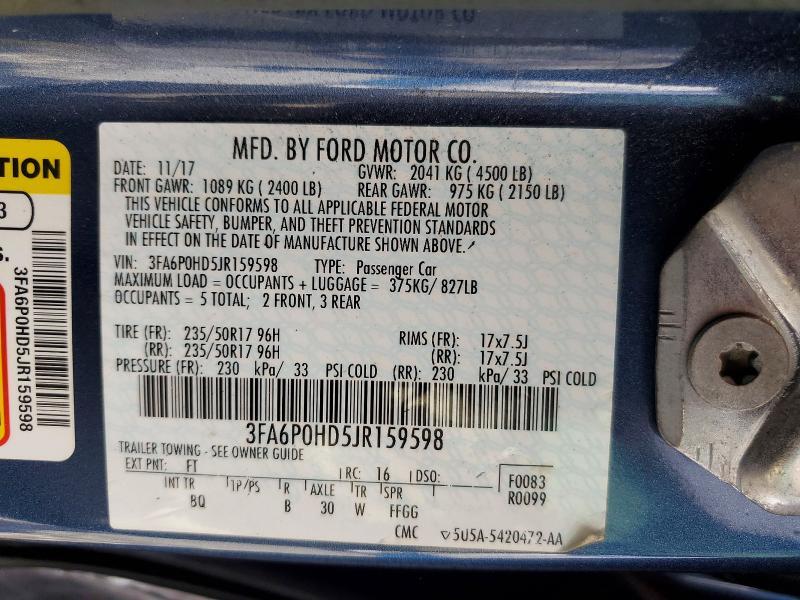 2018 Ford Fusion se