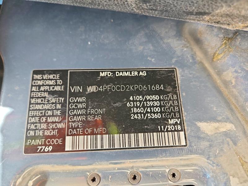 2019 Mercedes-Benz Sprinter 2500