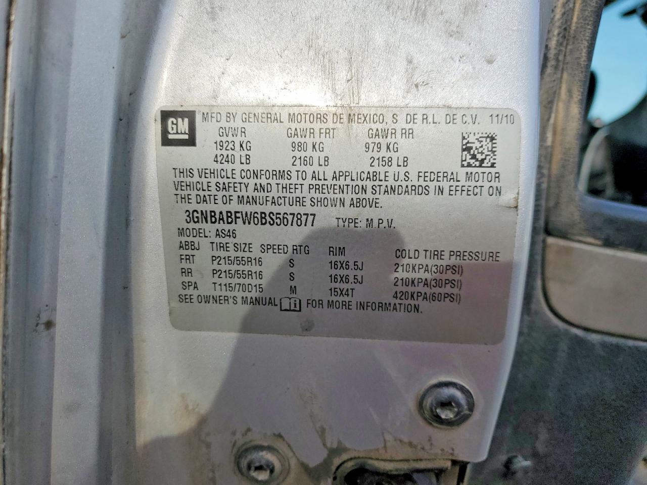 2011 Chevrolet Hhr lt