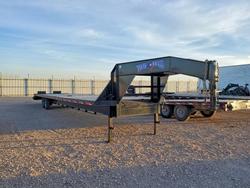 Salvage trucks for sale at Andrews, TX auction: 2025 Texas Bragg ED355OTWGN14 Equipment Trailer