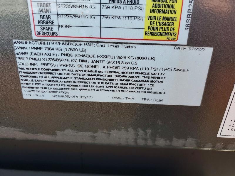 2023 East Texas Equipment Trailer