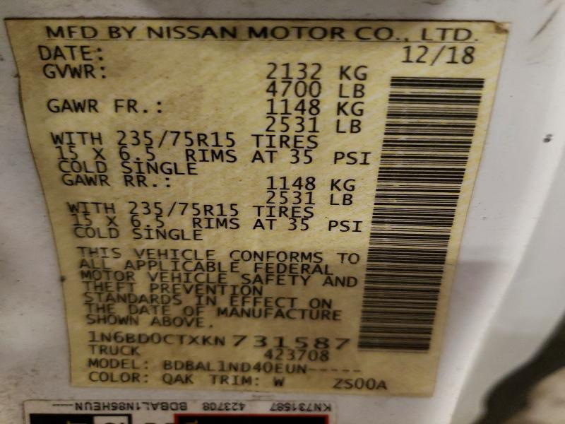 2019 Nissan Frontier S