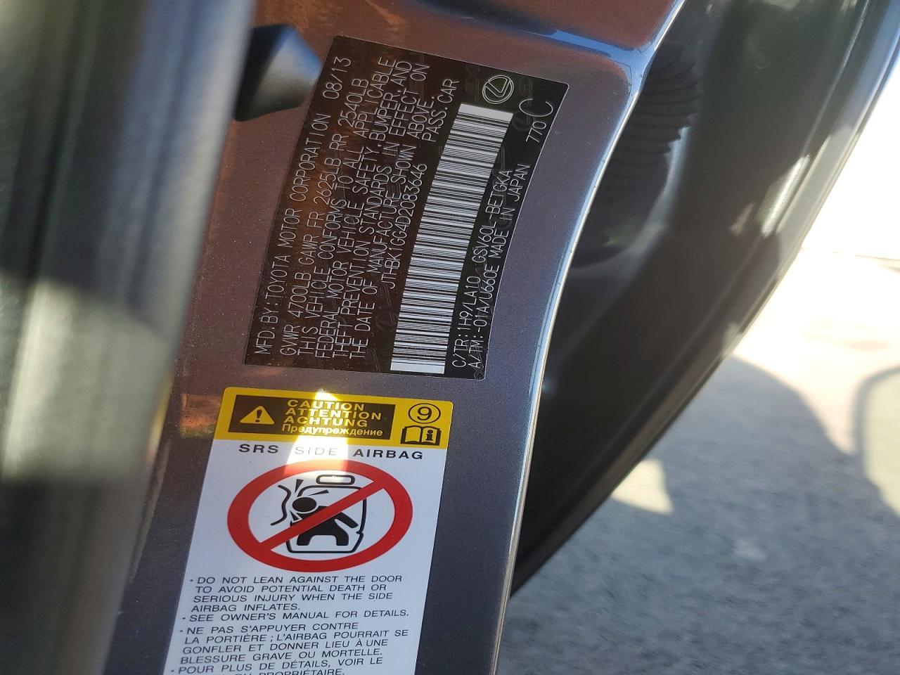 2013 Lexus Es 350 Base