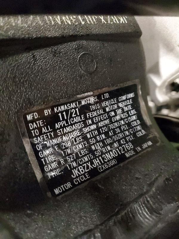 2022 Kawasaki ZX636 K