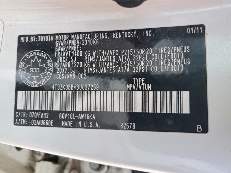 2011 Toyota Venza fwd V6