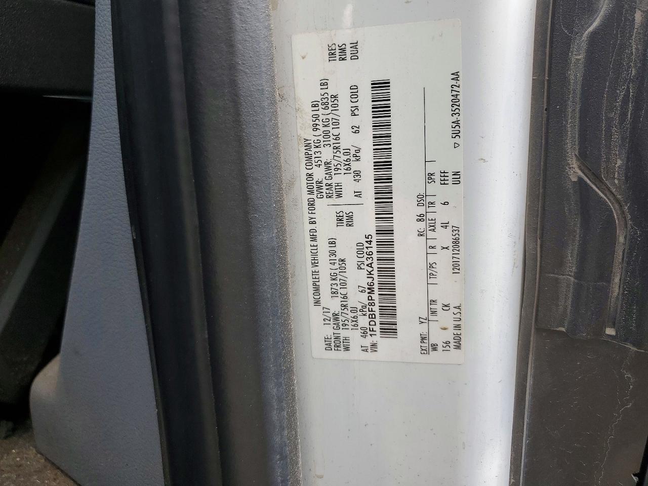 2018 Ford Transit BOX Truck