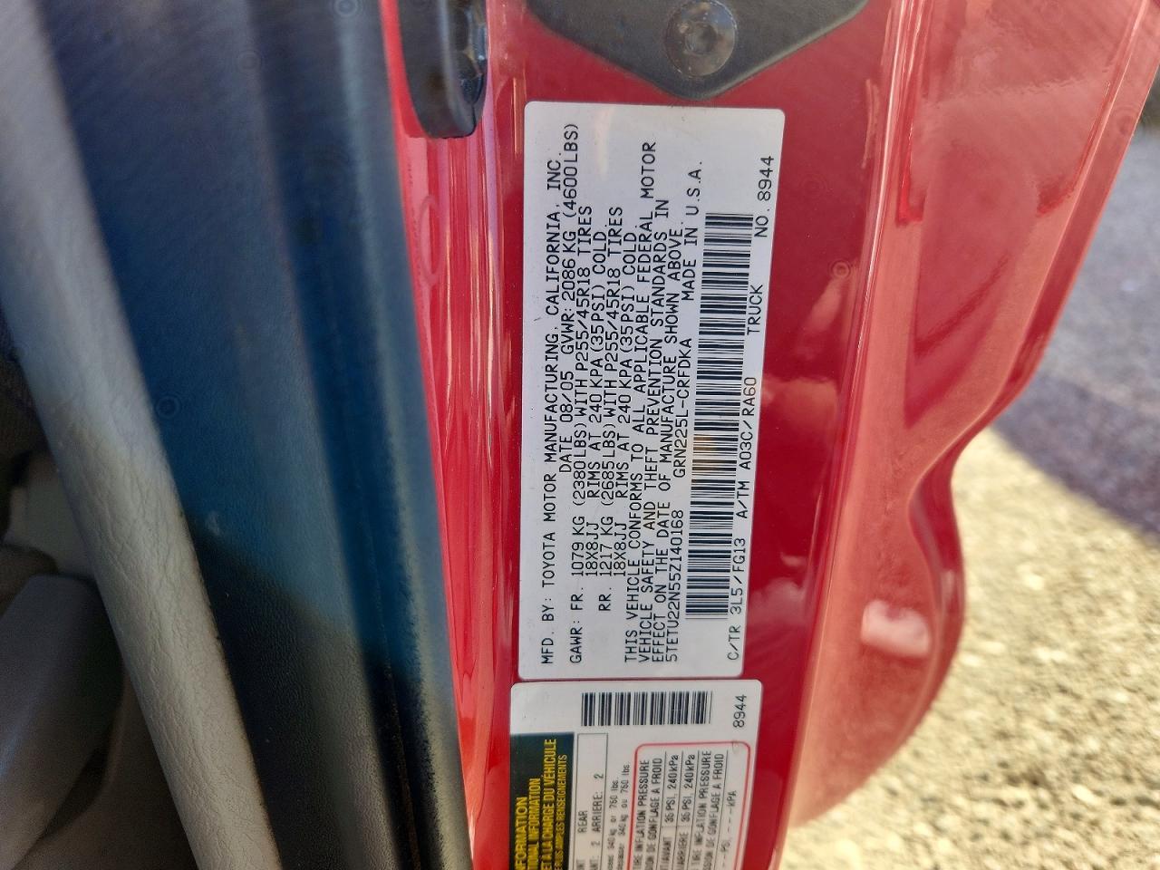 2005 Toyota Tacoma X-RUNNER V6