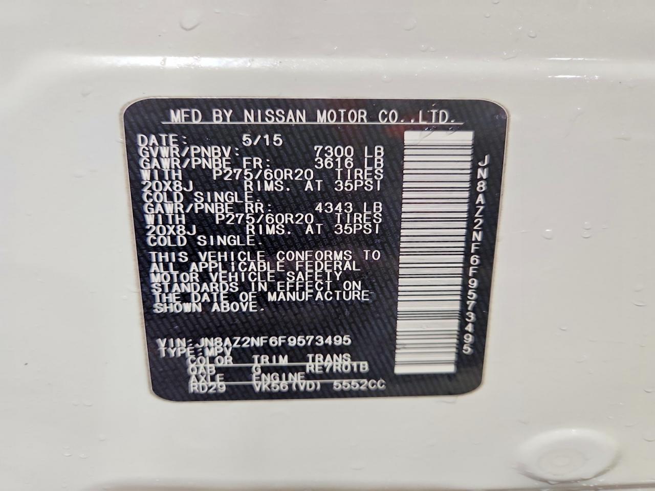 2015 Infiniti Qx80 Base