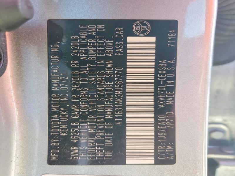 2021 Toyota Camry Hybrid se