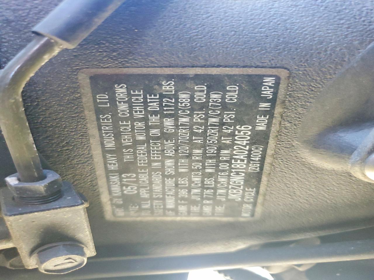 2014 Kawasaki ZG1400 C