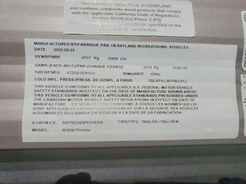 2023 Pioneer 2023 Heartland BH330 Pioneer Camper