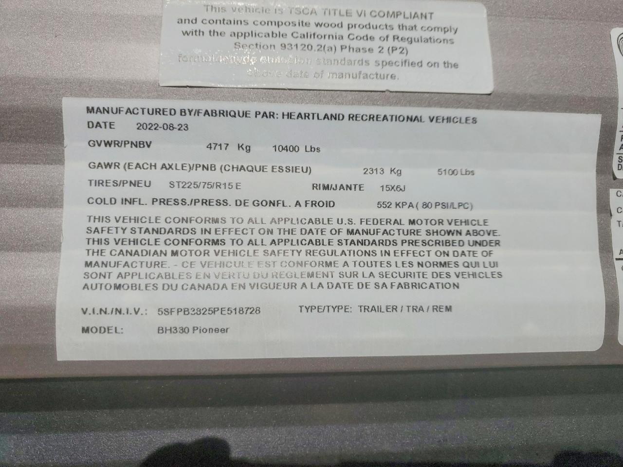 2023 Pioneer 2023 Heartland BH330 Pioneer Camper