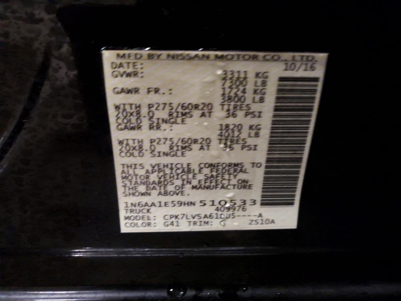 2017 Nissan Titan SL