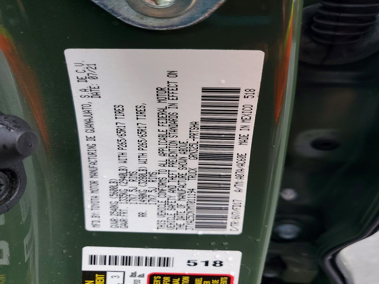 2021 Toyota Tacoma SR5 V6