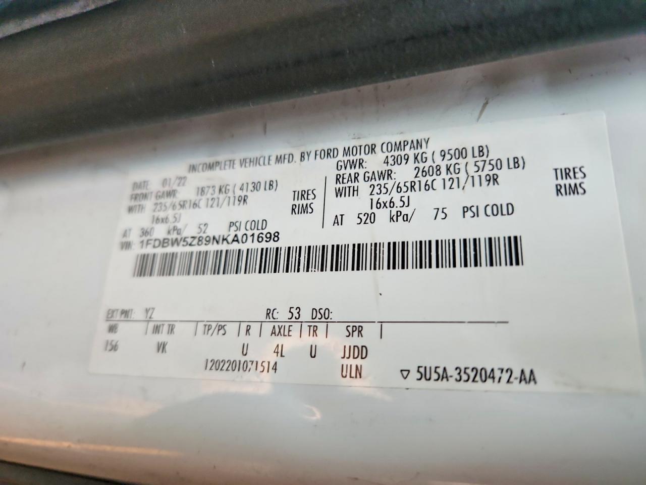 2022 Ford Transit Delivery Truck