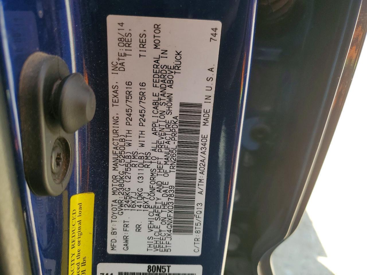 2015 Toyota Tacoma Prerunner