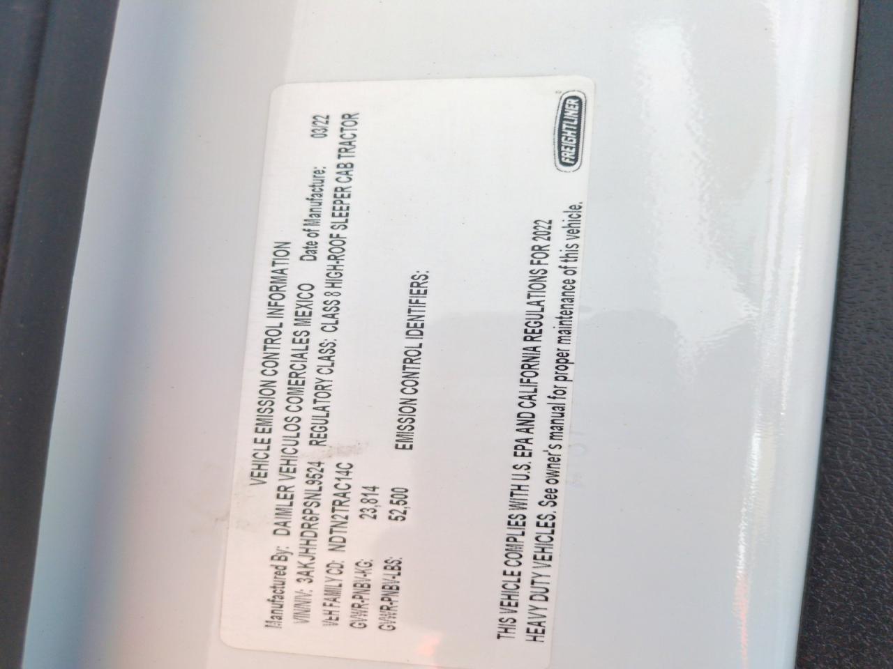 2023 Freigliner 2023 Freightliner Cascadia 1-Semi Truck