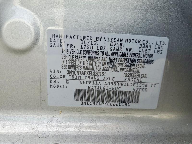 2014 Nissan Versa 1.6 sl