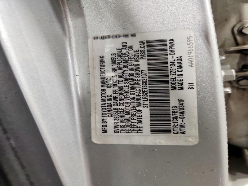 2003 Toyota Matrix xr