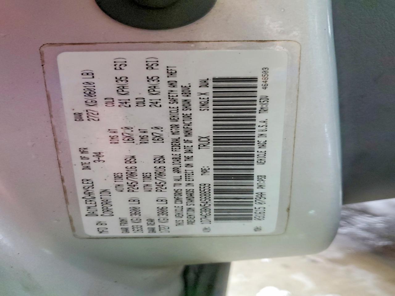 2004 Dodge Dakota Quad Sport