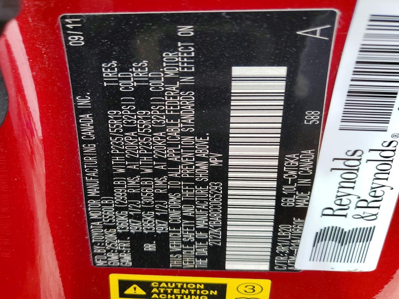 2012 Lexus Rx 350 Base
