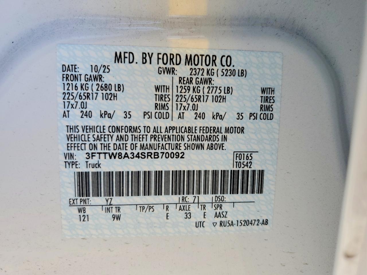 2025 Ford Maverick XL