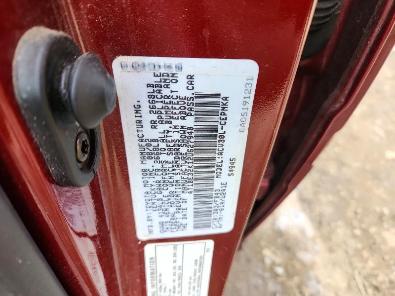2002 Toyota Camry le