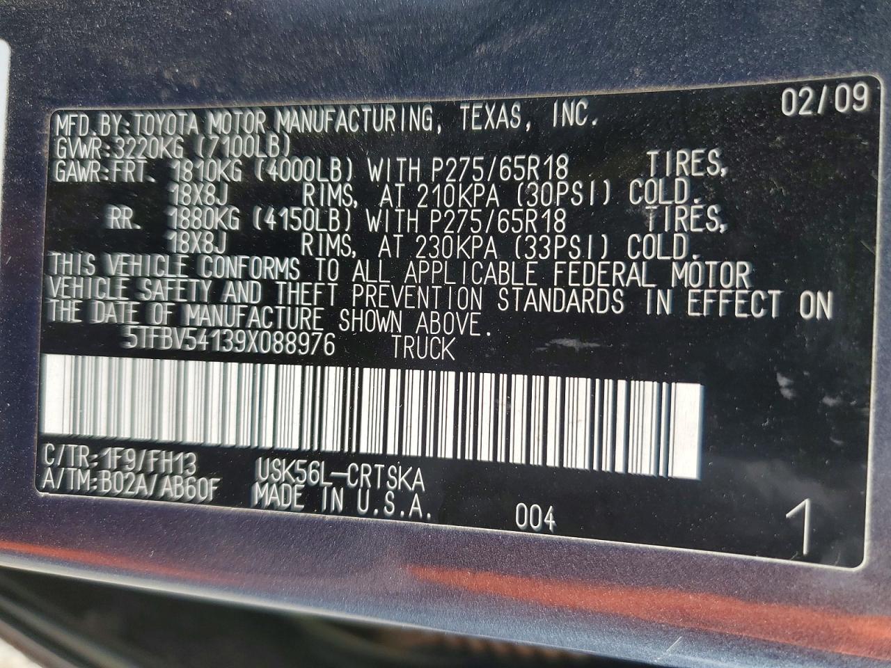 2009 Toyota Tundra SR5