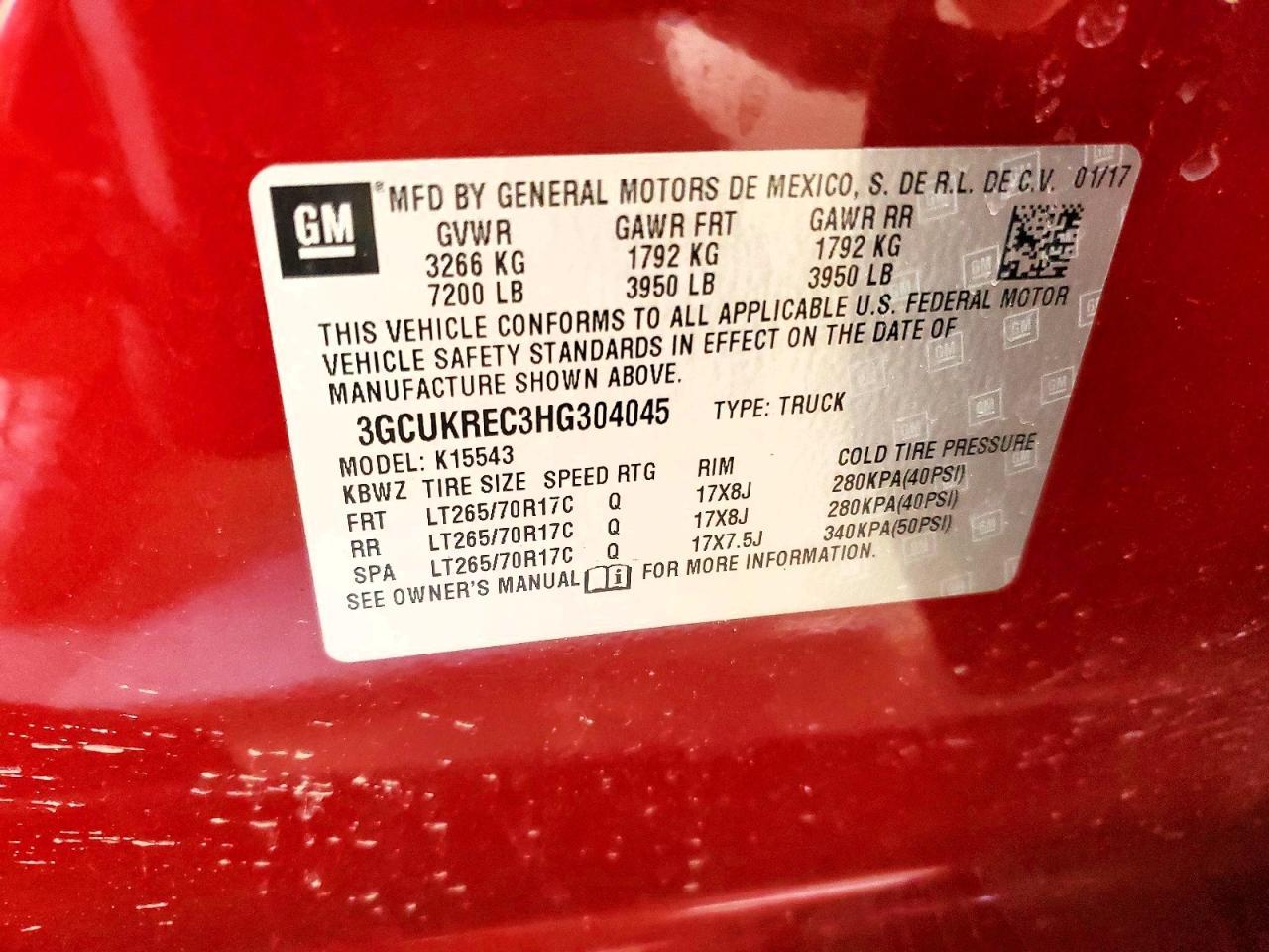 2017 Chevrolet Silverado K1500 LT