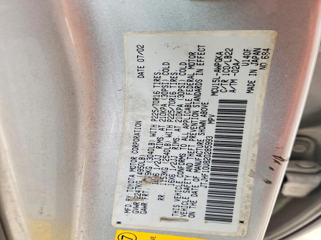 2002 Lexus Rx 300 Base