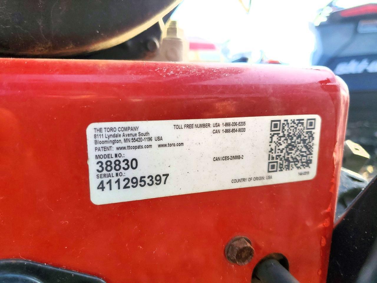 2023 Toro 38830 Snow Blower
