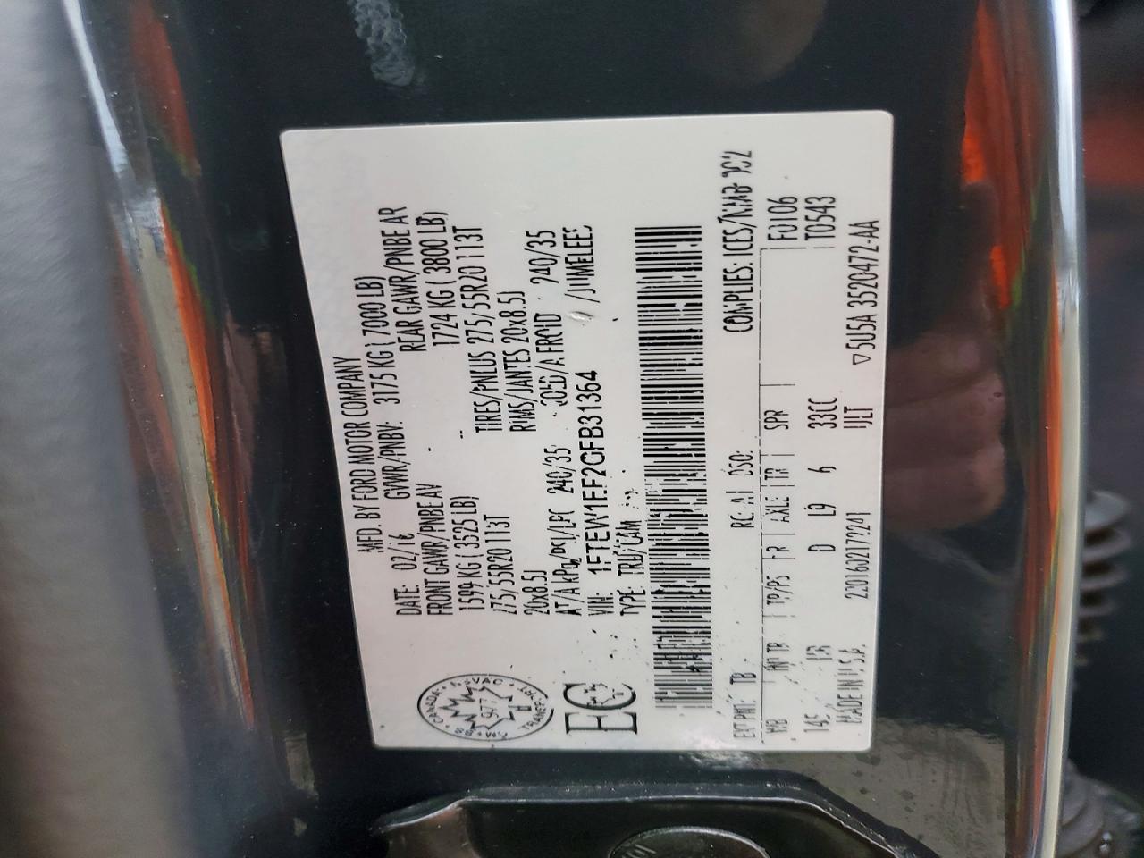 2016 Ford F150 Supercrew
