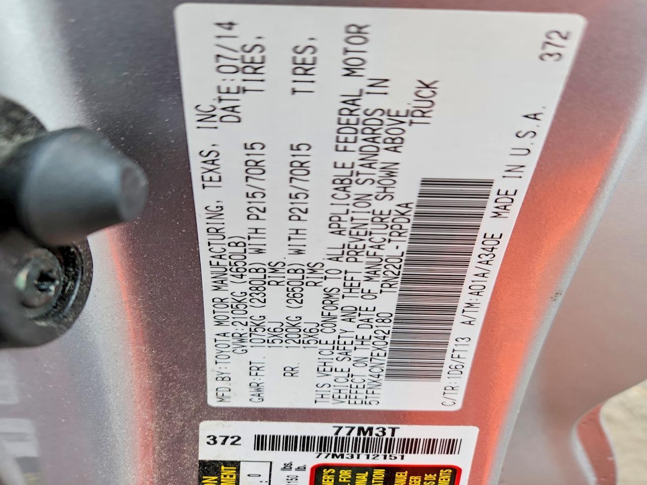 2014 Toyota Tacoma Base