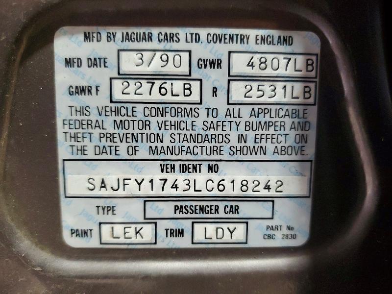 1990 Jaguar XJ6 Baseline