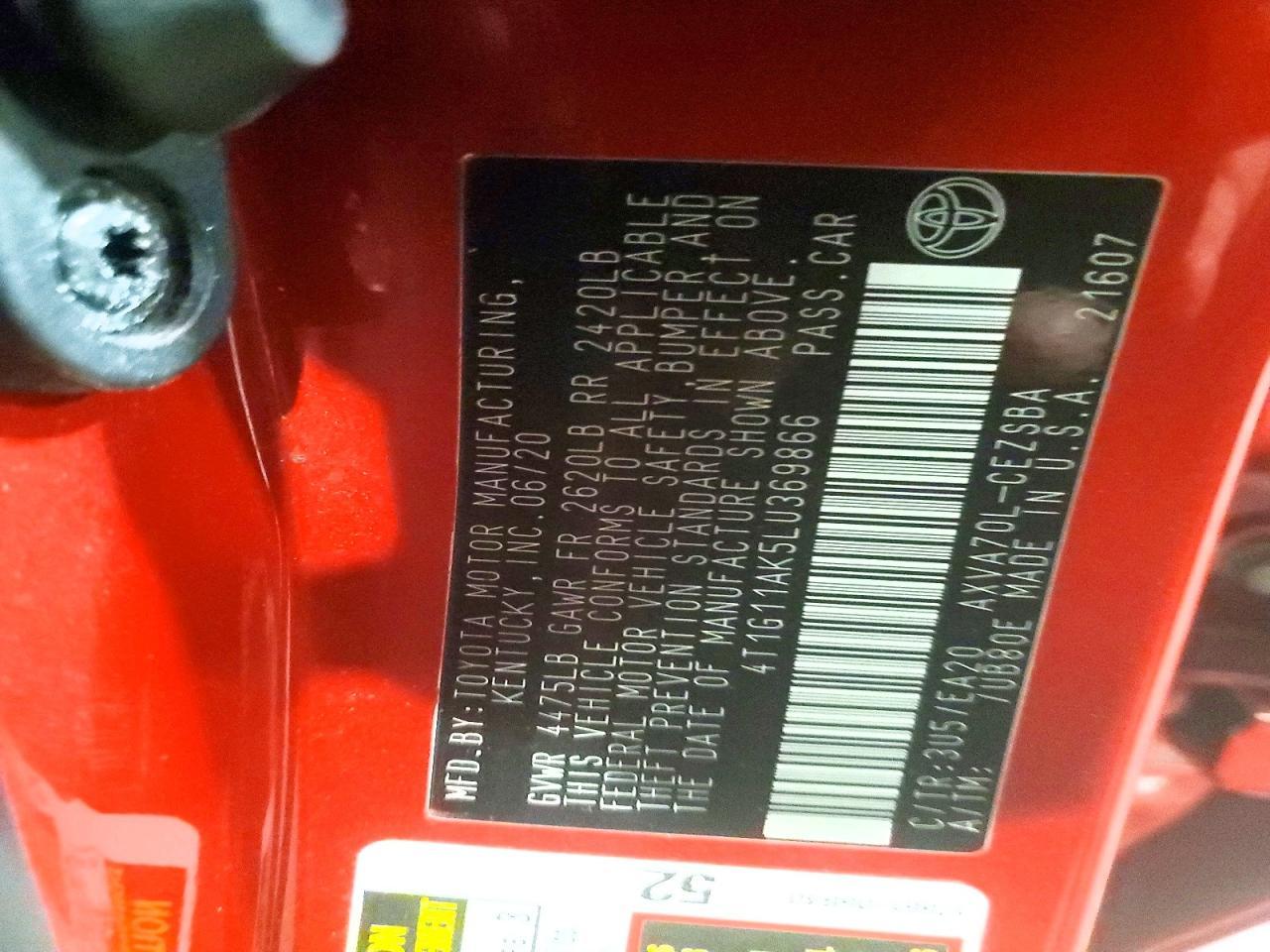 2020 Toyota Camry se