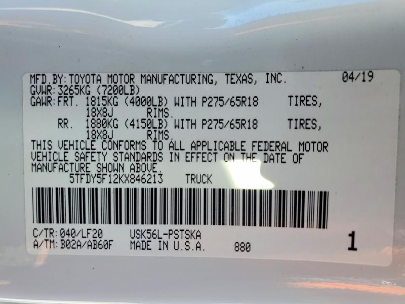 2019 Toyota Tundra 4WD