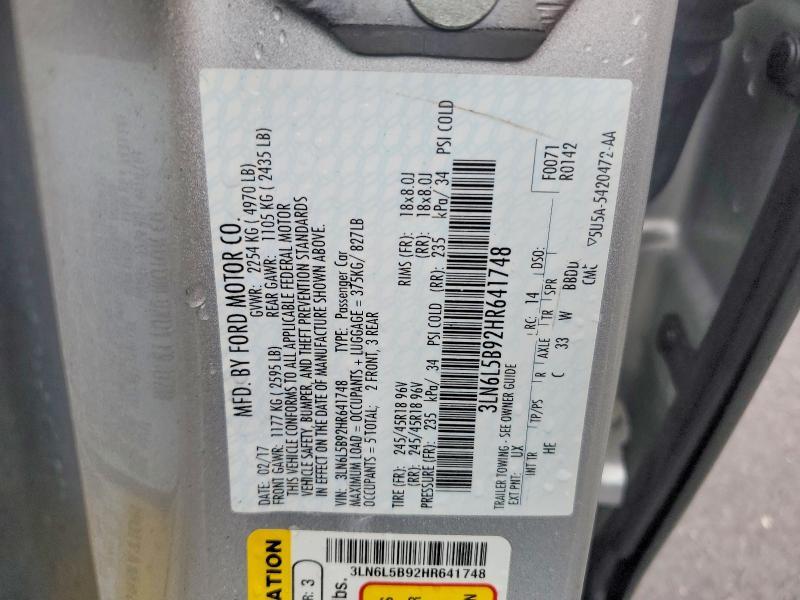 2017 Lincoln Mkz Premiere