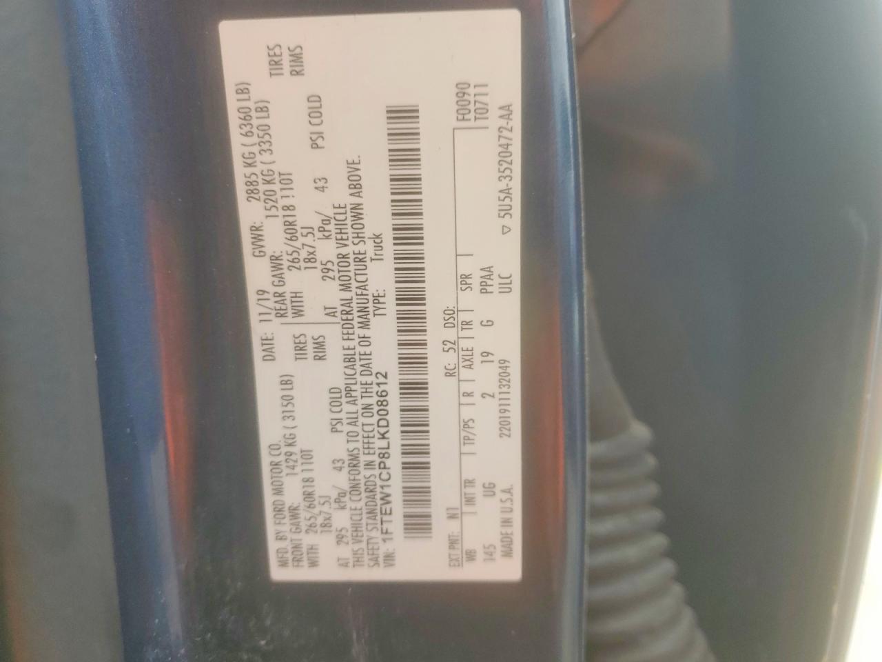 2020 Ford F150 Supercrew