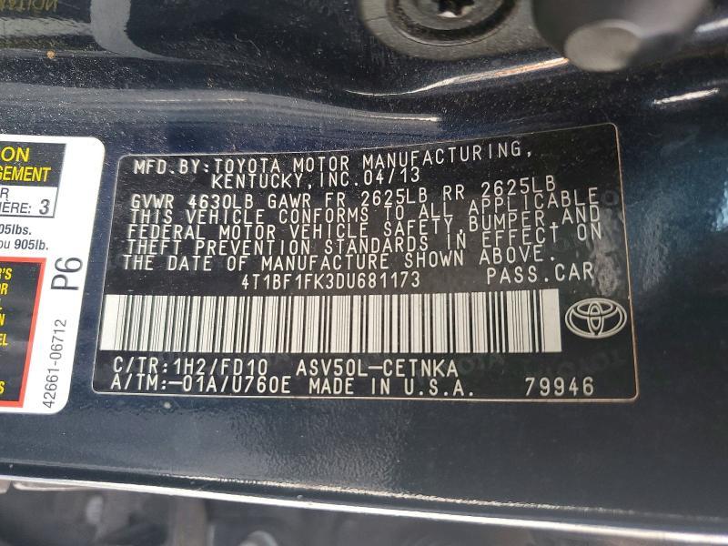 2013 Toyota Camry le