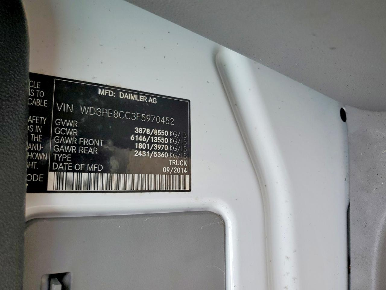 2015 Mercedes-Benz Sprinter 2500