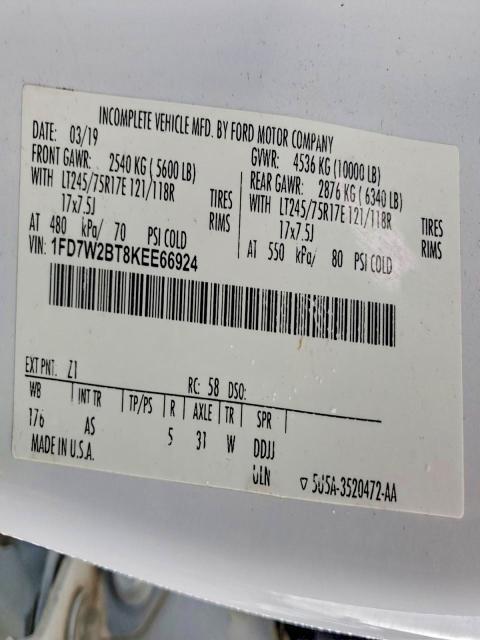 2019 Ford F250 Super Duty Utility / Service Truck