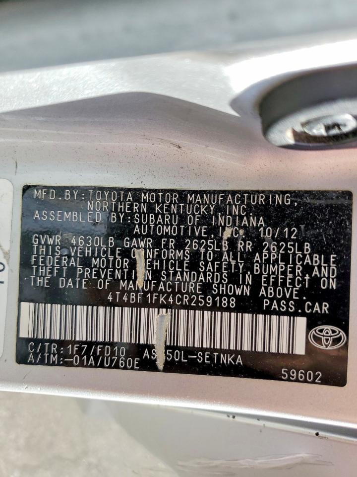 2012 Toyota Camry le