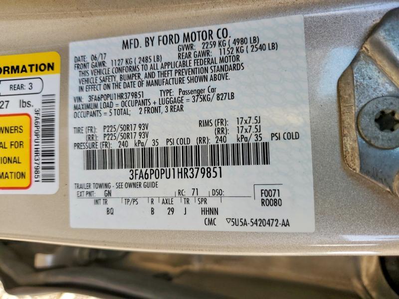 2017 Ford Fusion se Phev