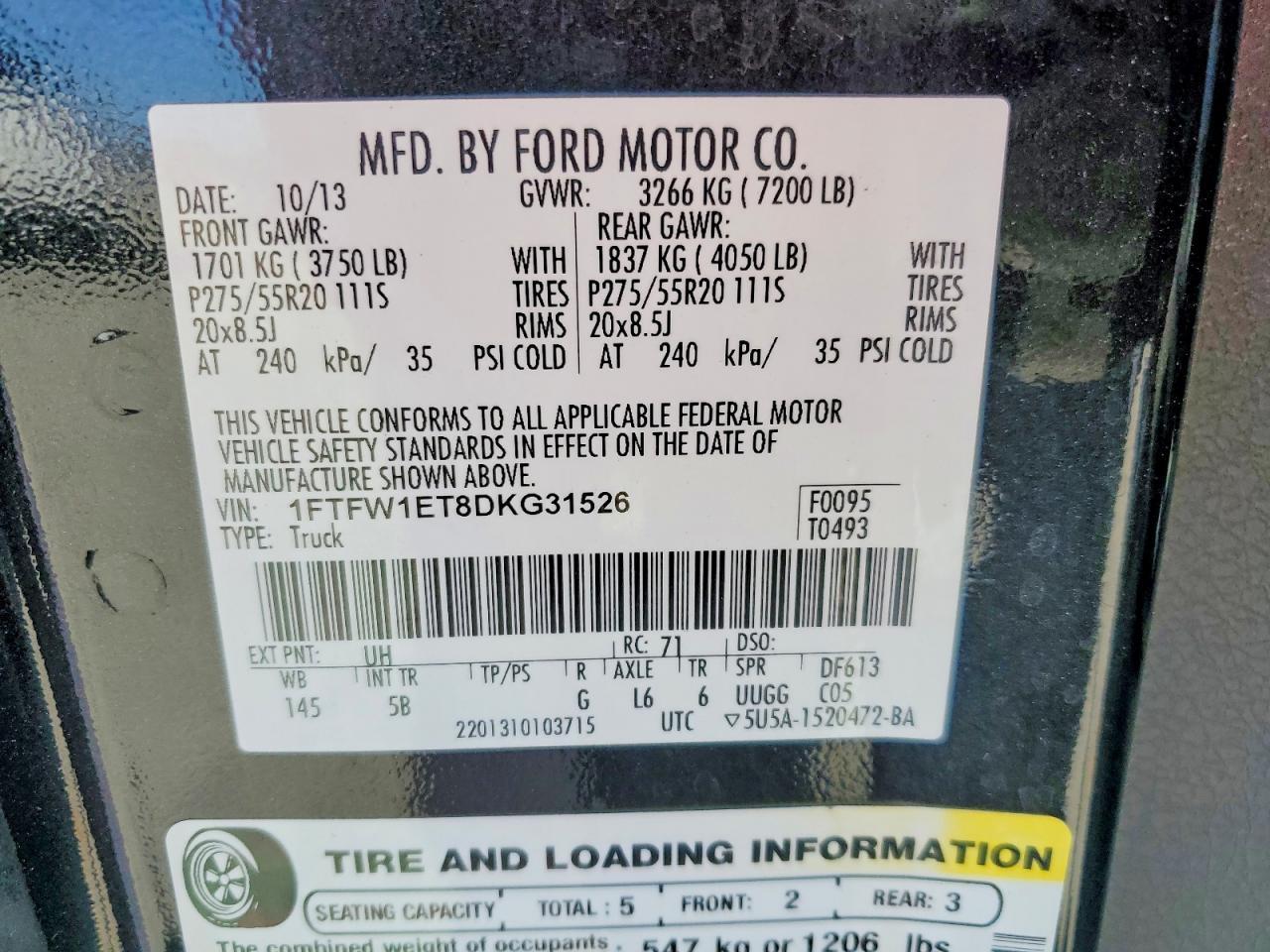 2013 Ford F150 Supercrew